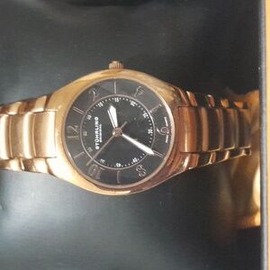 Stuhrling Original Gold and Black Women's Watch